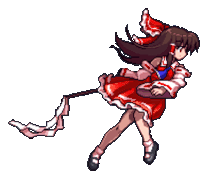 Reimu flying